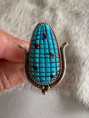 Zuni Turquoise Corn Ring